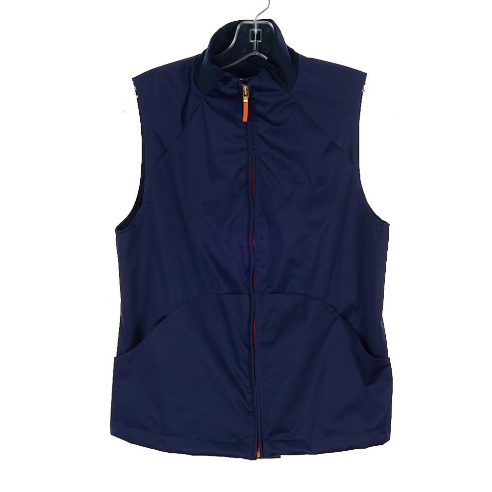 Fairway & Green Navy Blue Full Zip Women's Sleeveless Vest Small
